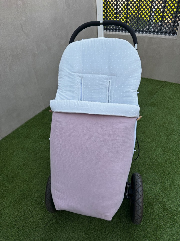 SACO UNIVERSAL SILLA PLUMETI Y MUSELINA ROSA