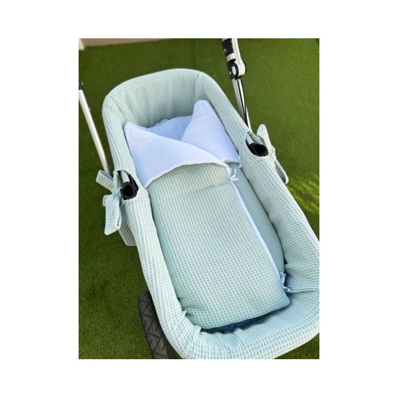 SACO MANTA CAPAZO WAFFLE MINT