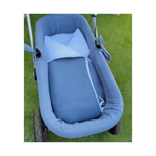 SACO MANTA CAPAZO WAFFLE AZUL