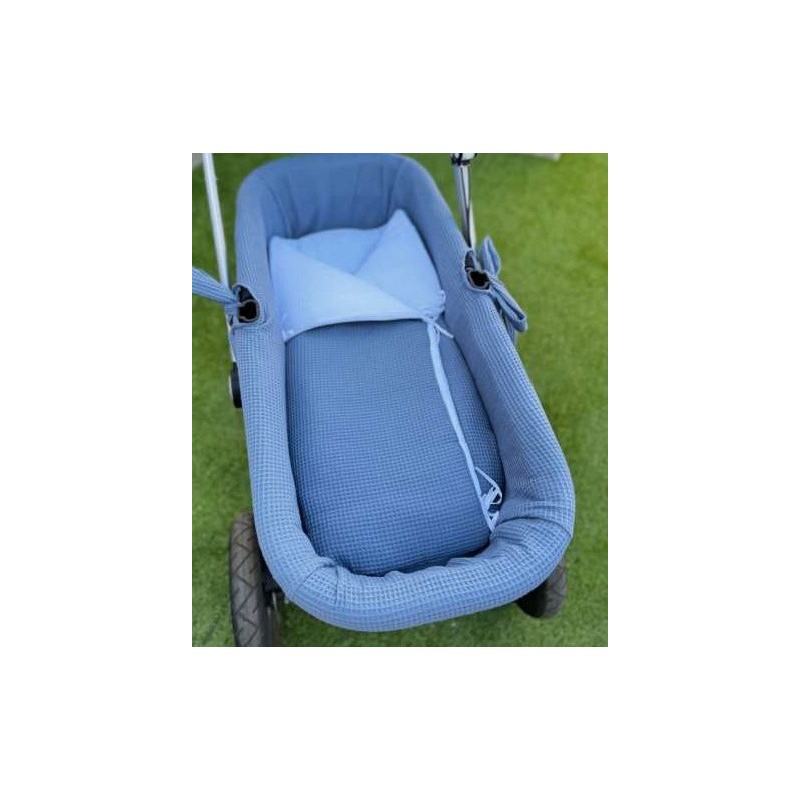 SACO MANTA CAPAZO WAFFLE AZUL