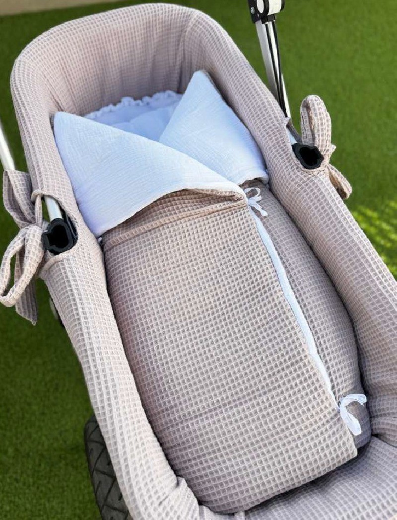 SACO MANTA CAPAZO WAFFLE MAQUILLAJE