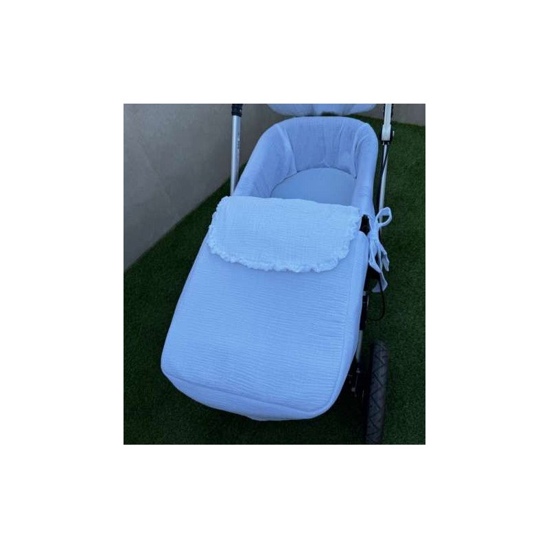 COLCHA CAPAZO MUSELINA BLANCA