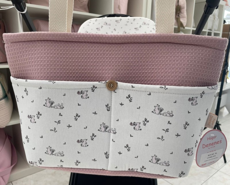 CONJUNTO COLCHONETA Y BOLSO CONEJITOS