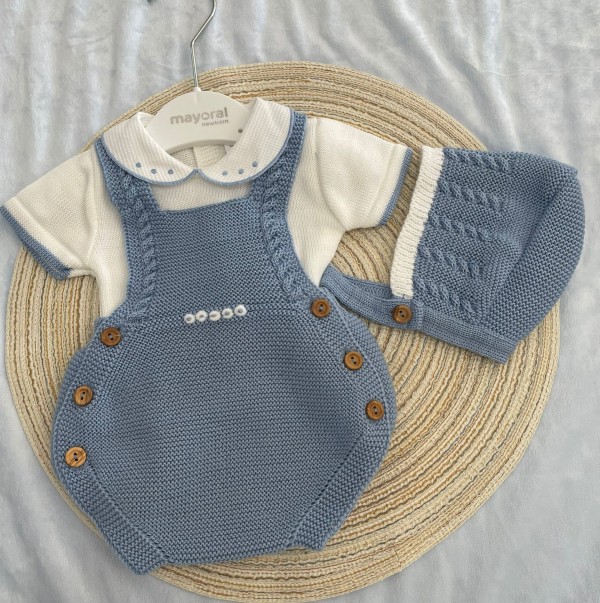 CONJUNTO PRIMERA PUESTA 3 PIEZAS HILO