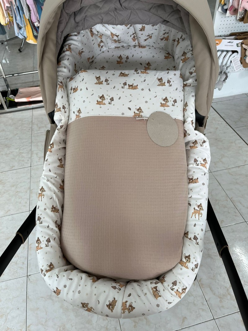 CONJUNTO CUBRECAPAZO, SACO Y BOLSO BAMBI BEIGE