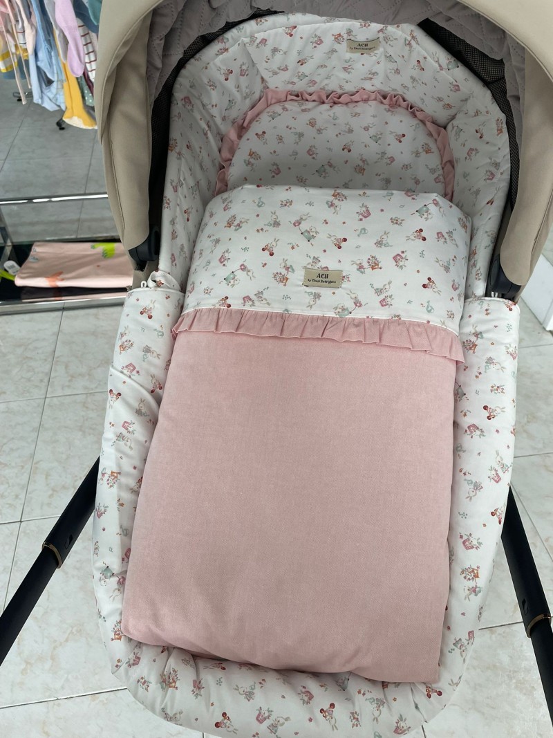 CONJUNTO CUBRECAPAZO, SACO Y BOLSO CARROTS ROSA ART.CHARI