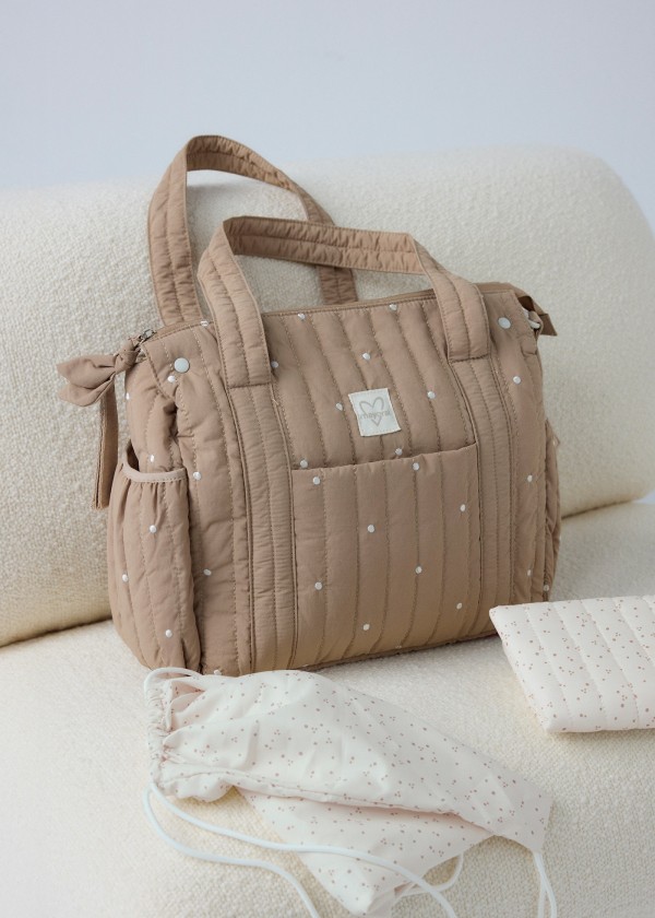 BOLSO MATERNIDAD CON CAMBIADOR Y BOLSA MAYORAL BORDADO REF.09156
