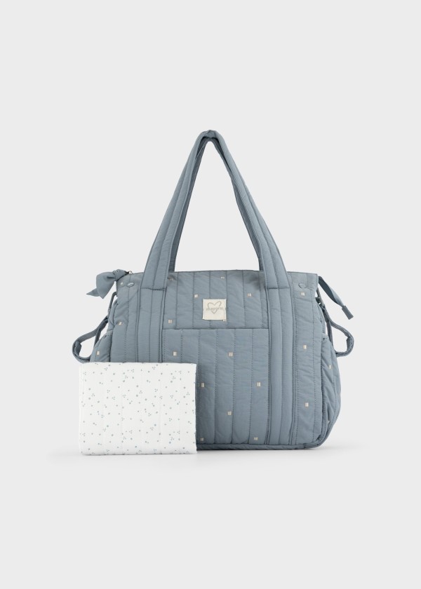 BOLSO MATERNIDAD CON CAMBIADOR Y BOLSA MAYORAL BORDADO REF.09156