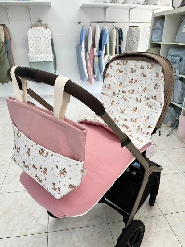 CONJUNTO SACO Y BOLSO BAMBI ROSA