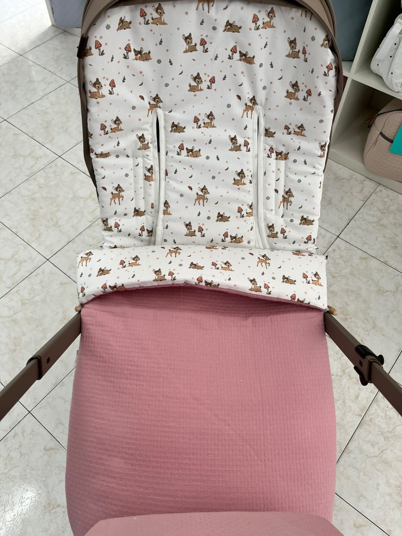 CONJUNTO SACO Y BOLSO BAMBI ROSA
