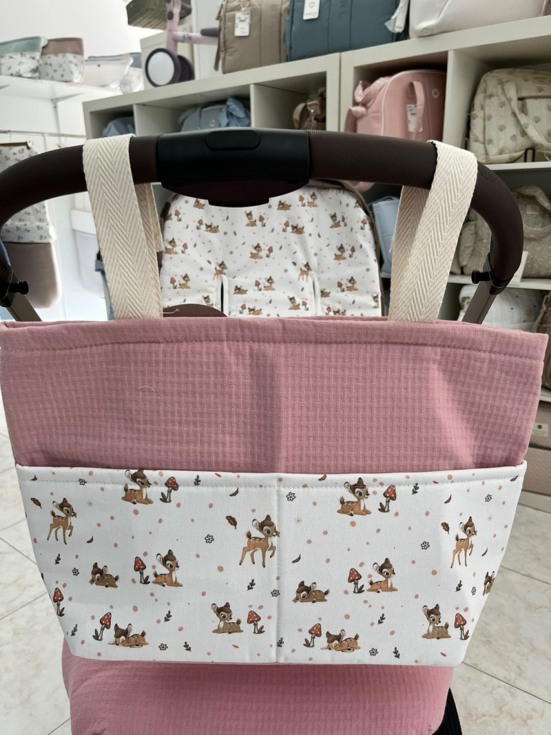 CONJUNTO SACO Y BOLSO BAMBI ROSA