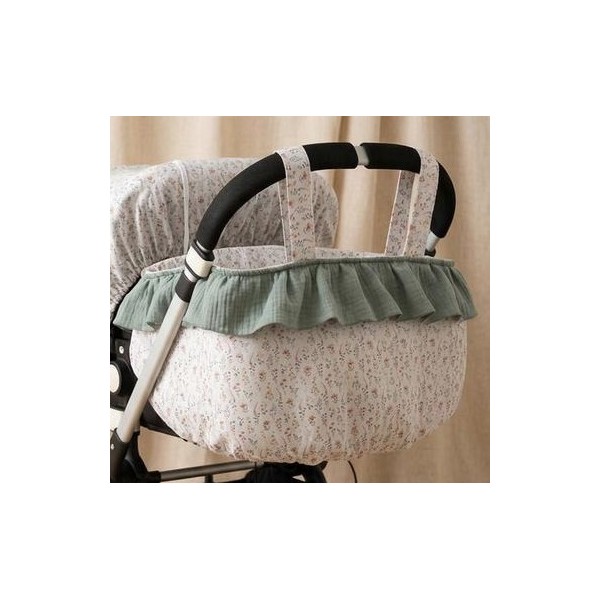 BOLSO BOMBONERA LIBERTY MUSELINA VERDE