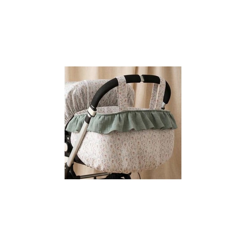 BOLSO BOMBONERA LIBERTY MUSELINA VERDE