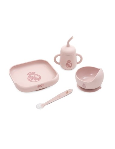 SET VAJILLA SILICONA REAL MADRID