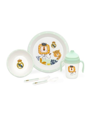 SET VAJILLA REAL MADRID 5 PIEZAS